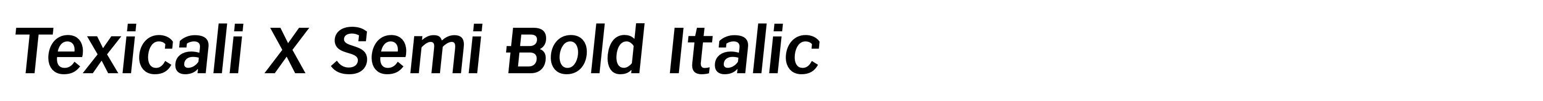 Texicali X Semi Bold Italic